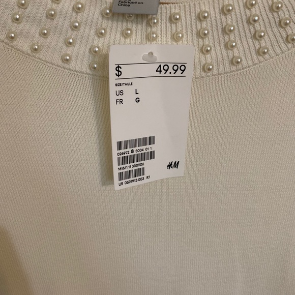 H&M New Sweater with Pearl Accents - Picture 2 of 6